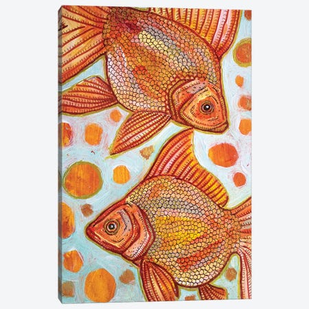 Two Goldfish Canvas Print #LSH115} by Lynnette Shelley Canvas Artwork