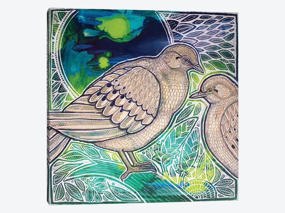 Two Mourning Doves by Lynnette Shelley 1-piece Canvas Print