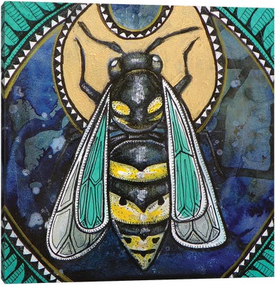 Wasp Totem Canvas Art Print - Lynnette Shelley