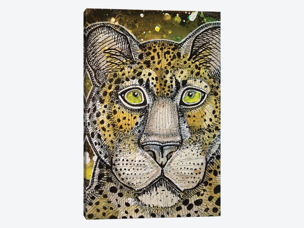 Watching Leopard by Lynnette Shelley 1-piece Canvas Wall Art