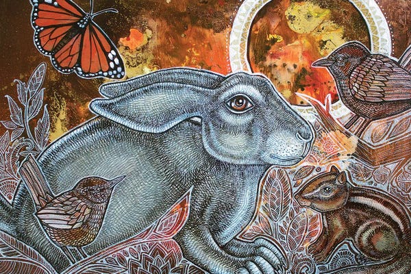 Squirrels: Under The Harvest Moon by Lynnette Shelley