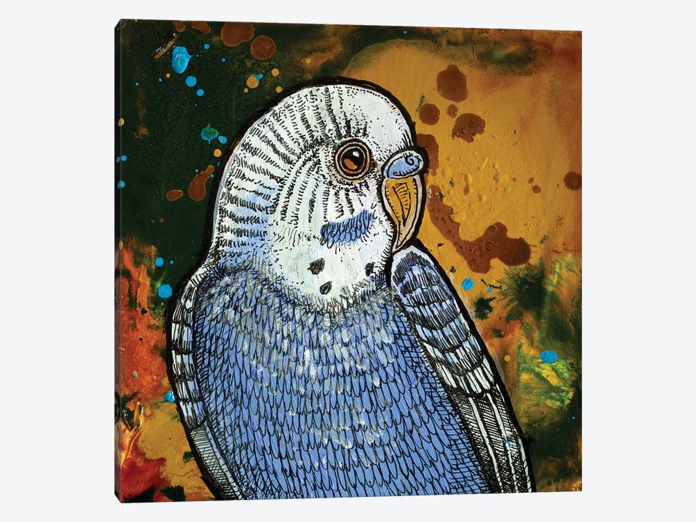 Blue Parakeet by Lynnette Shelley 1-piece Canvas Wall Art