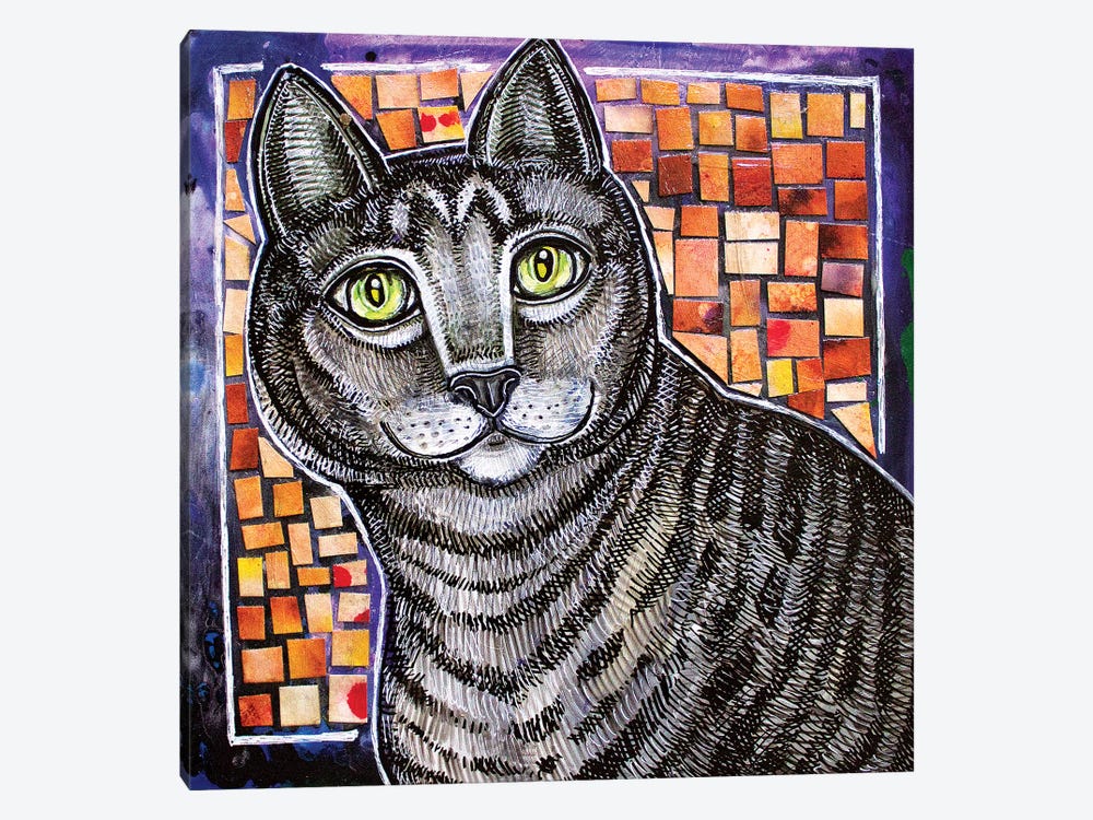 Curiosity And The Cat by Lynnette Shelley 1-piece Canvas Artwork