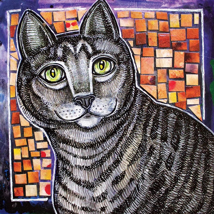 Curiosity And The Cat by Lynnette Shelley wall art