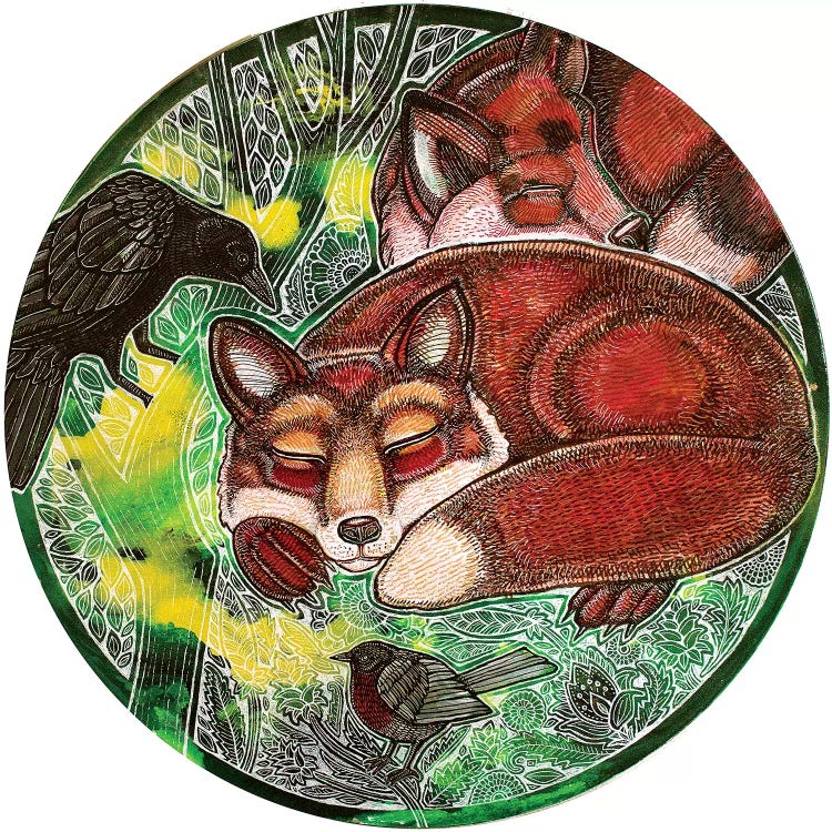 Dreaming Foxes by Lynnette Shelley wall art