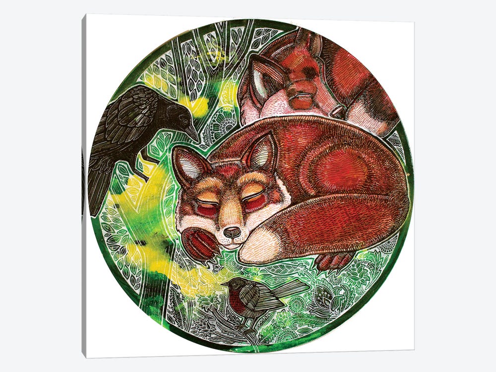 Dreaming Foxes by Lynnette Shelley 1-piece Canvas Art