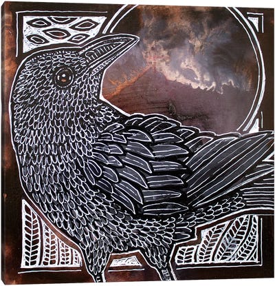 Night Bird Canvas Art Print - Lynnette Shelley