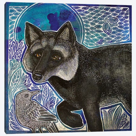 Silver Fox Canvas Print #LSH176} by Lynnette Shelley Canvas Art