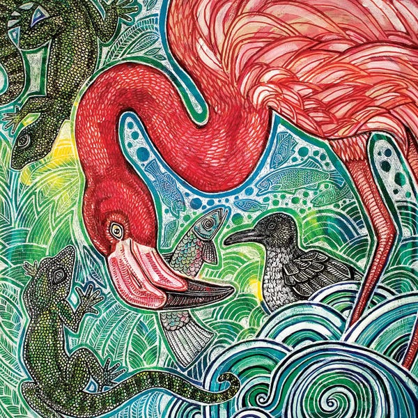 Flamingos: Tropical Daydream by Lynnette Shelley
