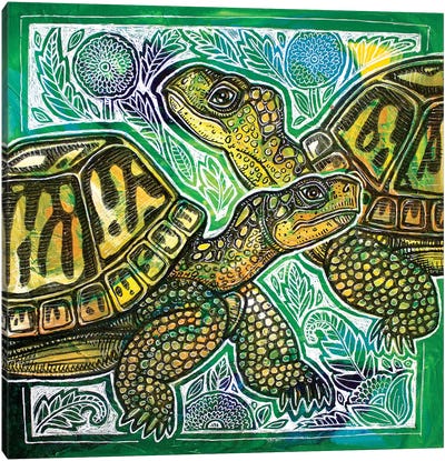Turtle Crossing Canvas Art Print - Lynnette Shelley