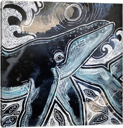 Whale Song Canvas Art Print - Lynnette Shelley