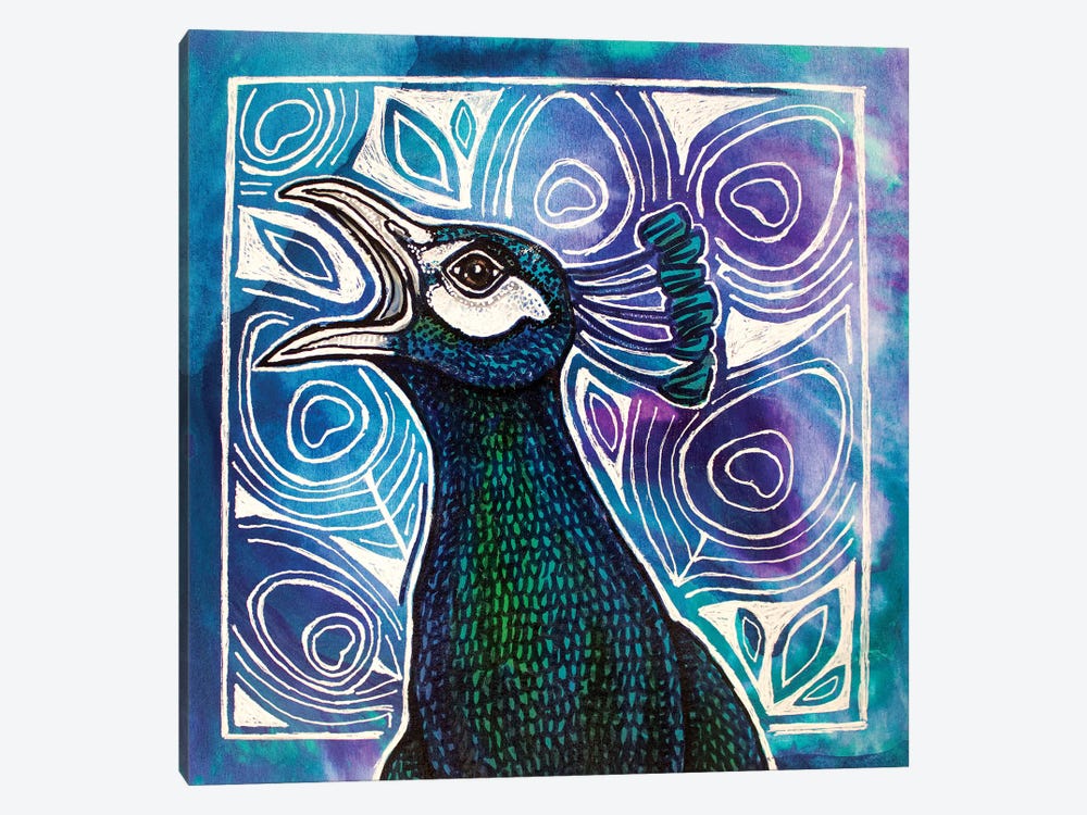 Call Of The Peacock by Lynnette Shelley 1-piece Canvas Art