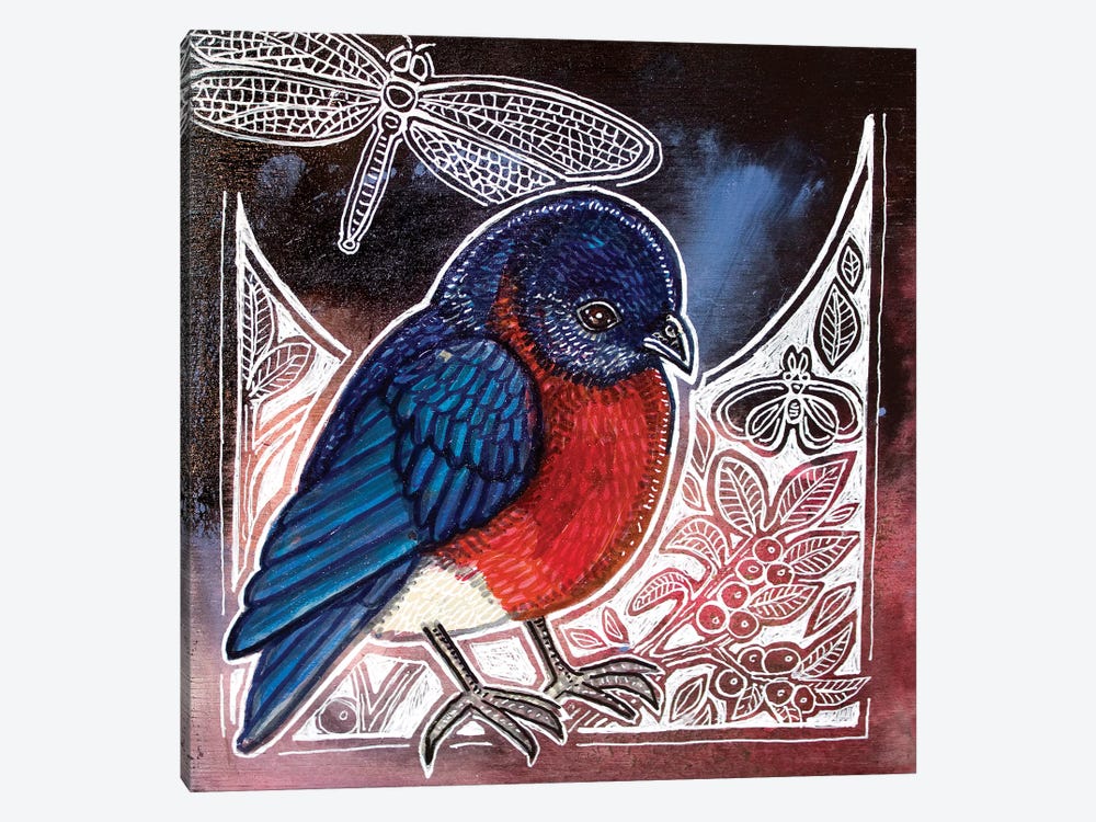 Eastern Bluebird by Lynnette Shelley 1-piece Canvas Art Print