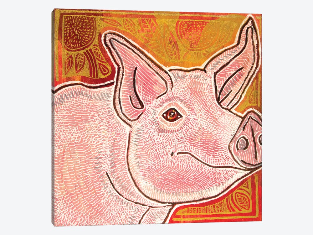 Little Pig by Lynnette Shelley 1-piece Canvas Artwork