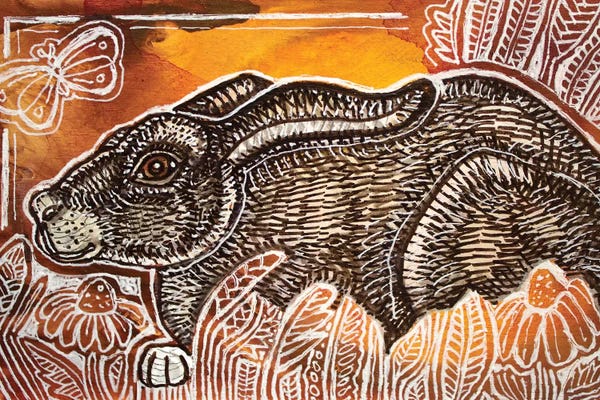 Lynnette Shelley: Crouching Rabbit by Lynnette Shelley
