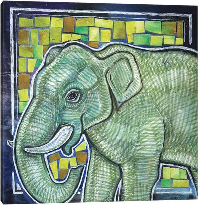 Elephant In The Room Canvas Art Print - Lynnette Shelley