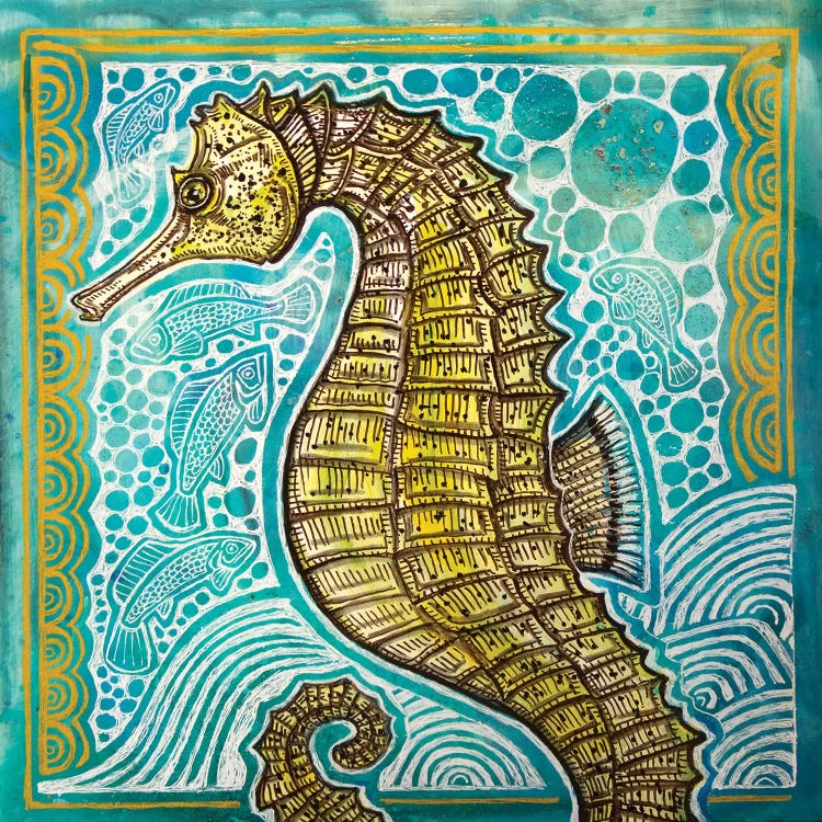 Lined Seahorse by Lynnette Shelley wall art