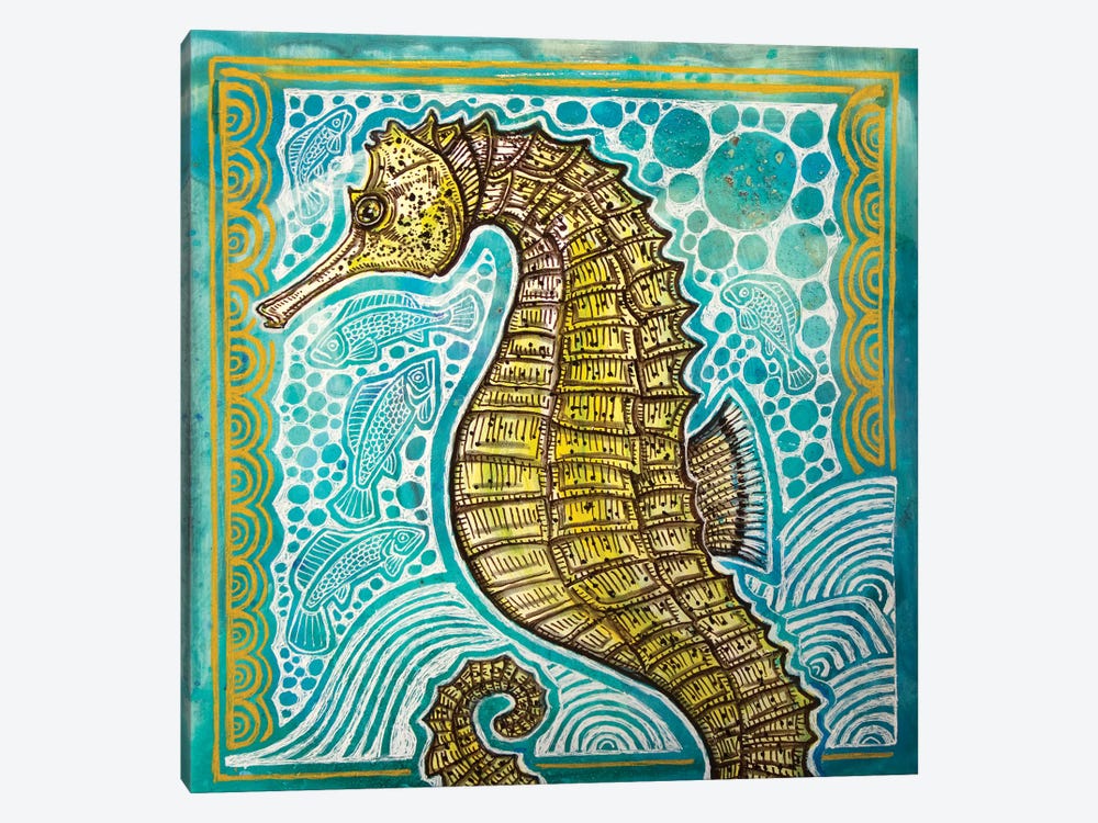 Lined Seahorse by Lynnette Shelley 1-piece Art Print