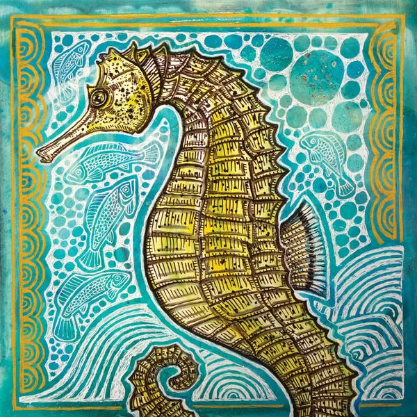 Seahorses: Lined Seahorse by Lynnette Shelley