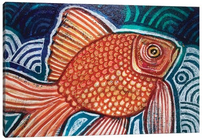 Little Fish Canvas Art Print - Goldfish Art