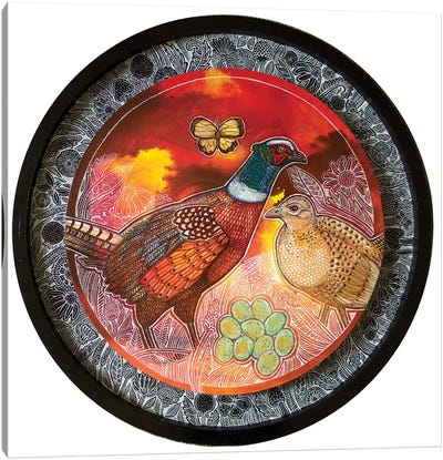 Pheasant Song Canvas Art Print - Lynnette Shelley