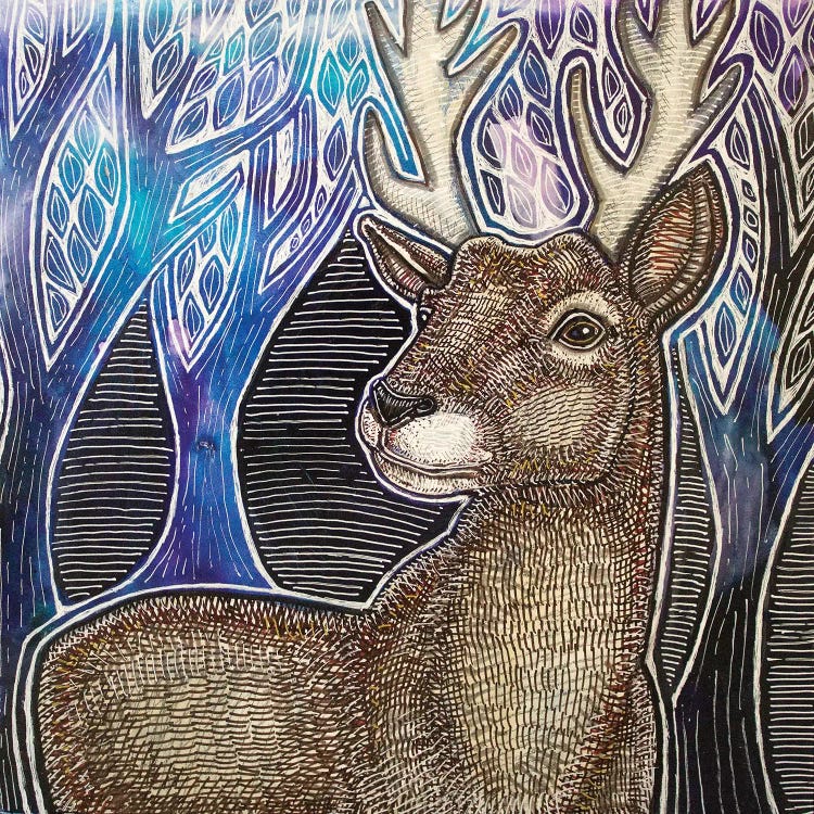 Stag Night by Lynnette Shelley wall art