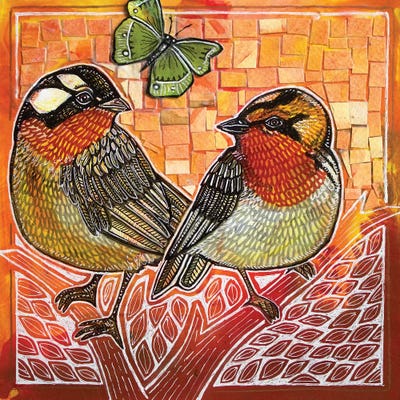 Morning Greetings by Lynnette Shelley framed canvas print