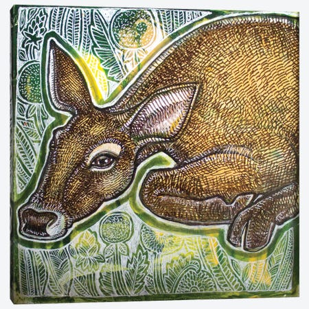 Resting Deer Canvas Print #LSH224} by Lynnette Shelley Canvas Art
