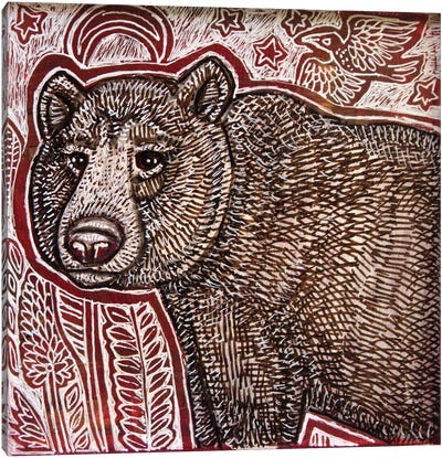 Wandering Bear Canvas Art Print - Lynnette Shelley