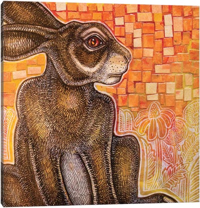 Watching Rabbit Canvas Art Print - Lynnette Shelley