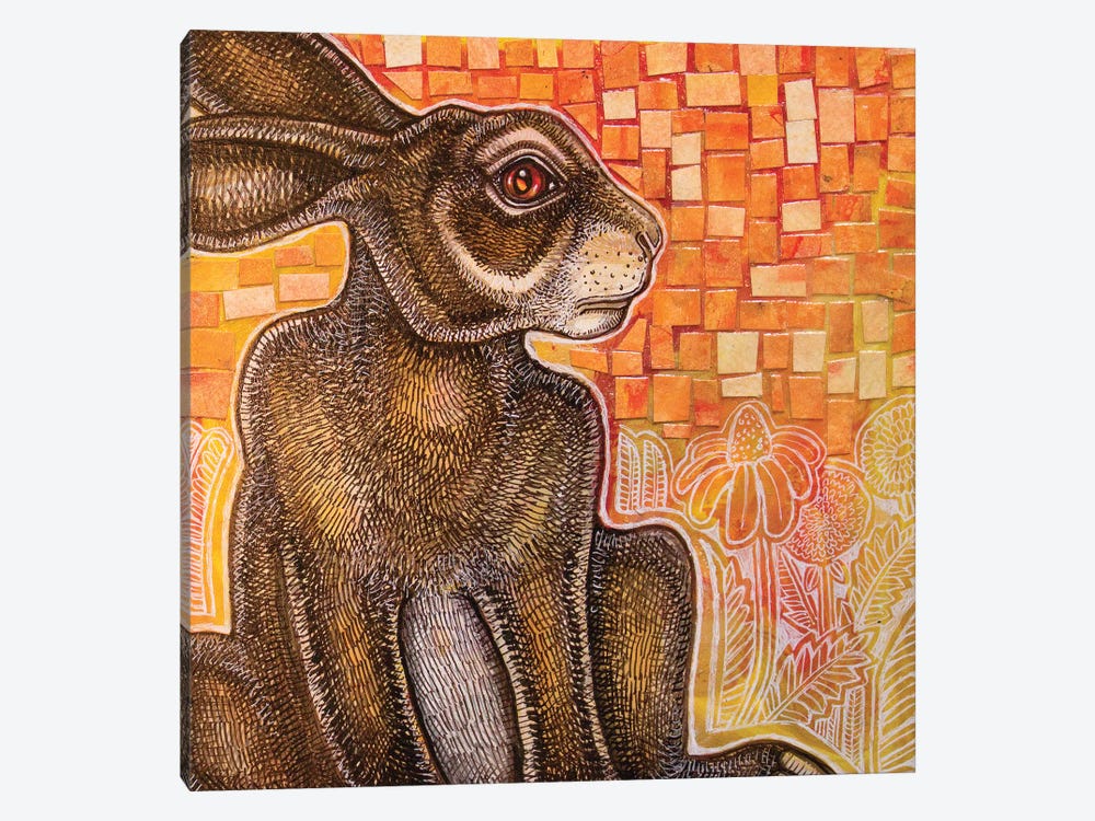 Watching Rabbit by Lynnette Shelley 1-piece Canvas Art Print