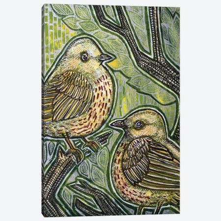 Duet (Yellow Warbler) Canvas Print #LSH229} by Lynnette Shelley Canvas Print