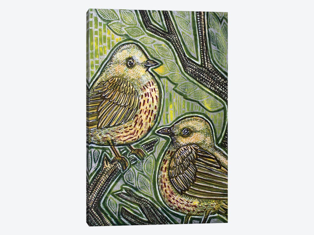 Duet (Yellow Warbler) by Lynnette Shelley 1-piece Art Print