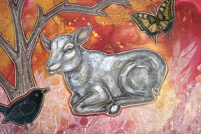 Spring Lamb by Lynnette Shelley art print