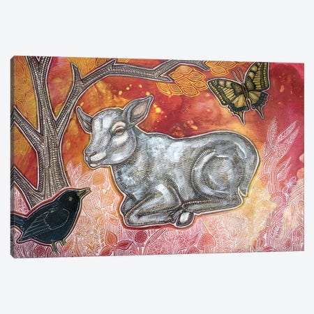 Spring Lamb Canvas Print #LSH243} by Lynnette Shelley Canvas Print