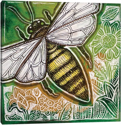 Little Bee Canvas Art Print - Lynnette Shelley