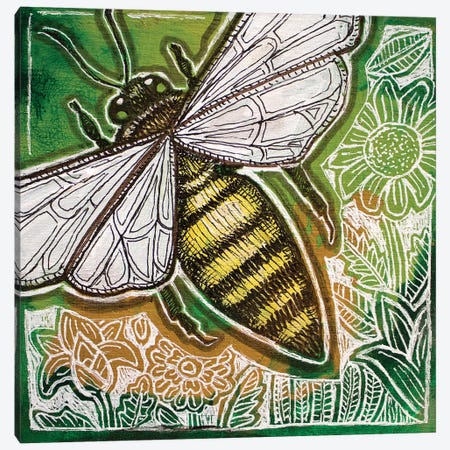 Little Bee Canvas Print #LSH252} by Lynnette Shelley Canvas Artwork