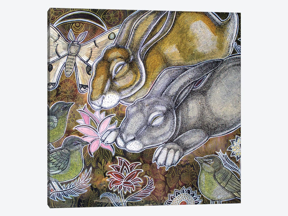 Dreaming Rabbits by Lynnette Shelley 1-piece Canvas Artwork