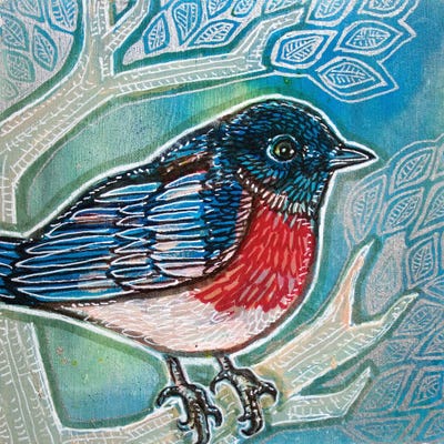 Bluebird Of Happiness by Lynnette Shelley art print