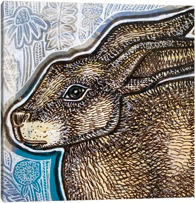 Brown Bunny Canvas Art Print - Lynnette Shelley