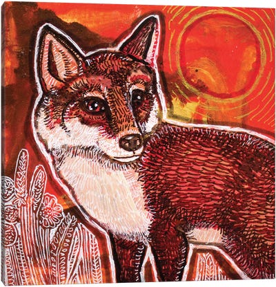 Autumn Fox Canvas Art Print - Lynnette Shelley