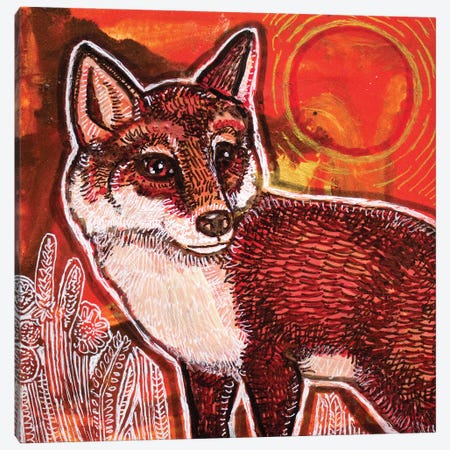 Autumn Fox Canvas Print #LSH297} by Lynnette Shelley Canvas Art Print