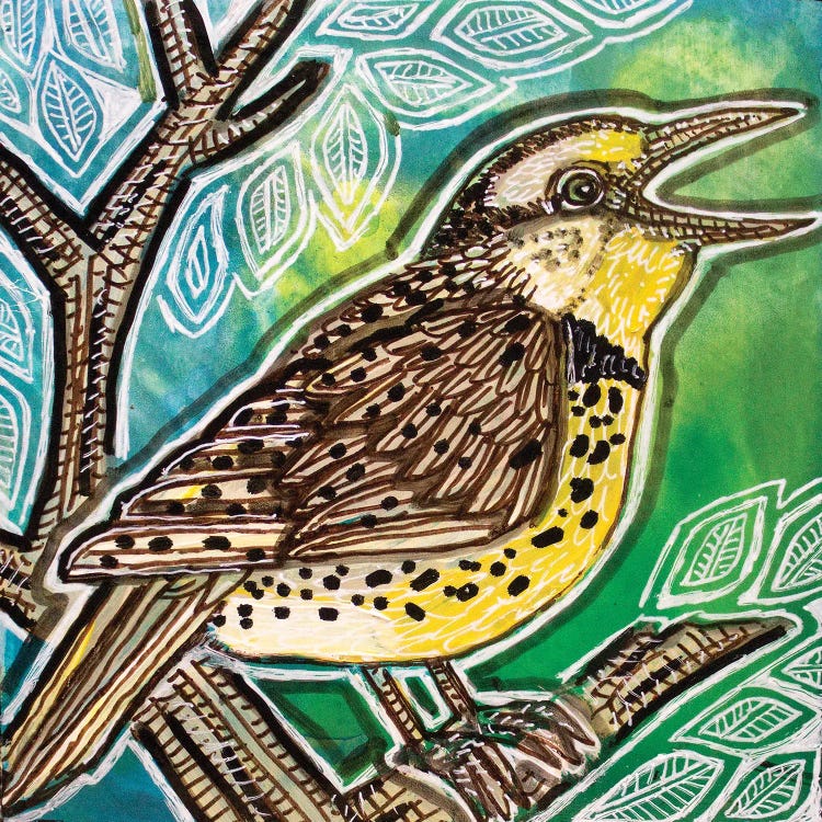 Meadowlark Singing by Lynnette Shelley wall art