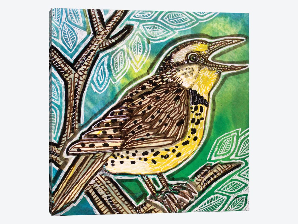 Meadowlark Singing by Lynnette Shelley 1-piece Canvas Print