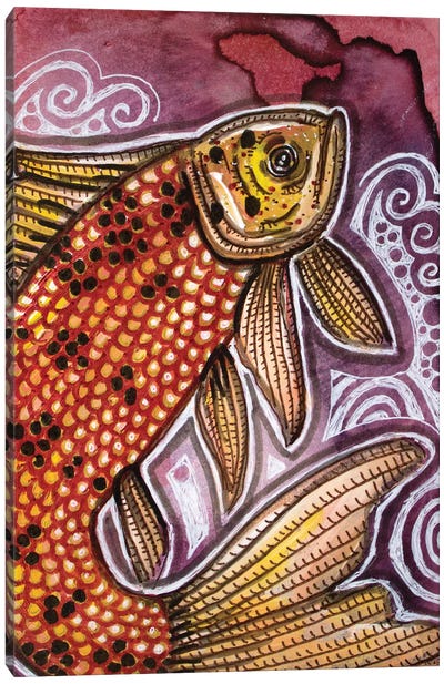 Jumpking Koi Canvas Art Print - Koi Fish Art