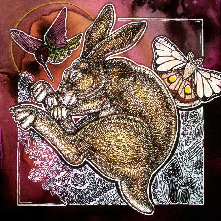 The Dreaming Hare by Lynnette Shelley wall art