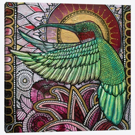 Flight Of The Hummingbird Canvas Print #LSH33} by Lynnette Shelley Canvas Wall Art