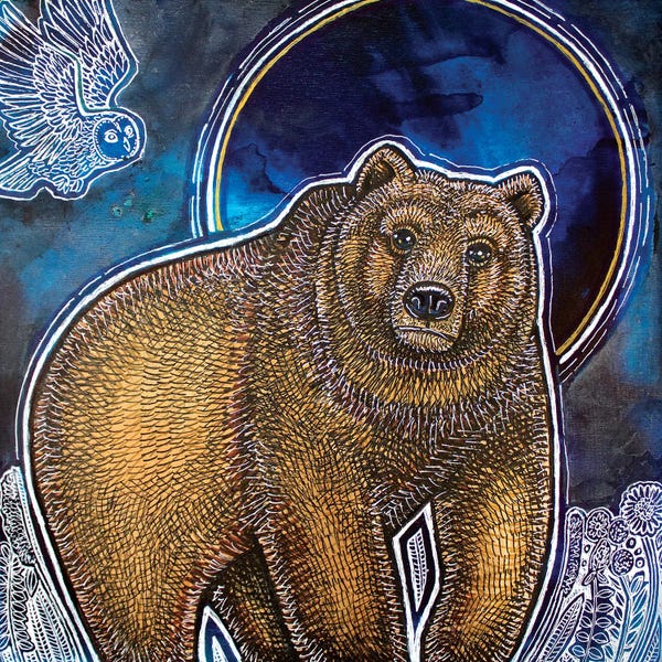 Brown Bears: Bear And Blue Moon by Lynnette Shelley