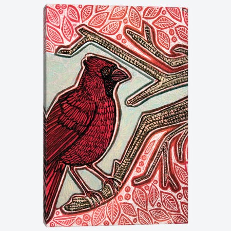 Northern Cardinal Canvas Print #LSH386} by Lynnette Shelley Art Print