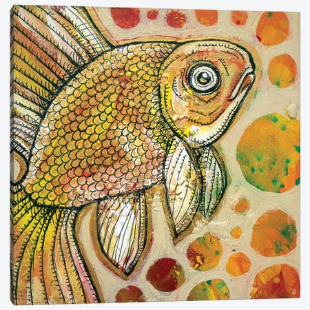 Goldfish Canvas Print #LSH39} by Lynnette Shelley Canvas Wall Art